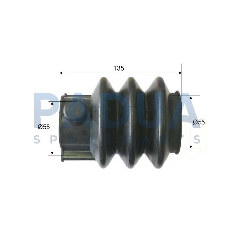 KNOTT SOFFIETTO IN GOMMA Ø mm. 55/55 - L mm. 135