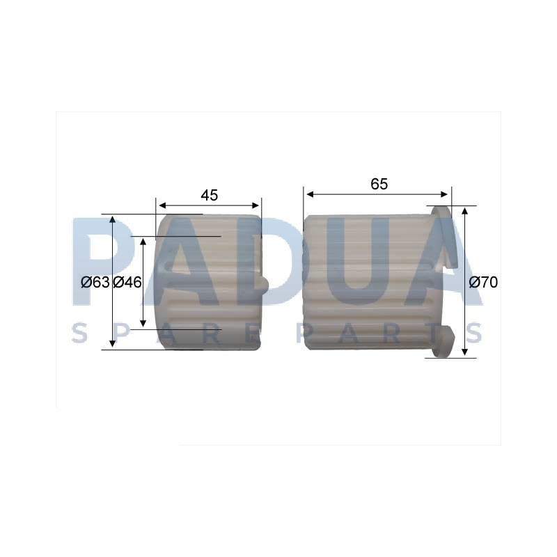 BPW BOCCOLE ANT/POST TIMONE mm. 46x63x65/45