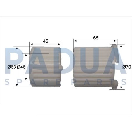 BPW BOCCOLE ANT/POST TIMONE mm. 46x63x65/45