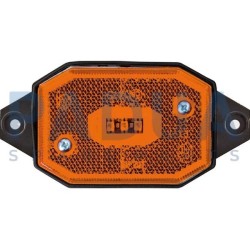 FANALE LAT. LED 12/24V ARANCIO C/SUPPORTO mm. 96x42x33