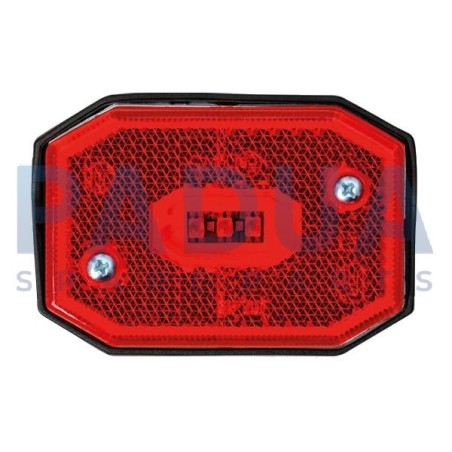 FANALE LAT. LED 12/24V ROSSO mm. 65x42x30