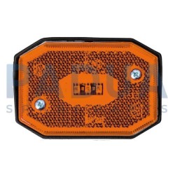 FANALE LAT. LED 12/24V ARANCIO mm. 65x42x30