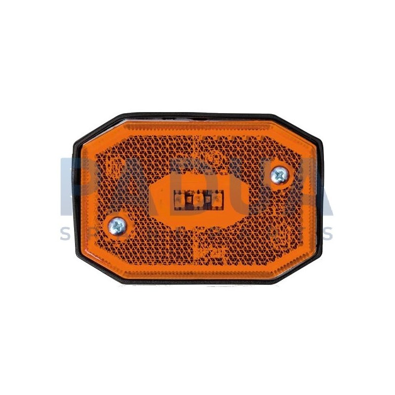 FANALE LAT. LED 12/24V ARANCIO mm. 65x42x30