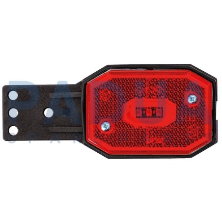 FANALE LAT. LED 12/24V ROSSO C/SUPPORTO mm. 113x42x34