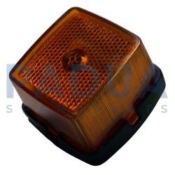 LUCE DI POSIZIONE ARANCIO 12V mm. 62x62x40