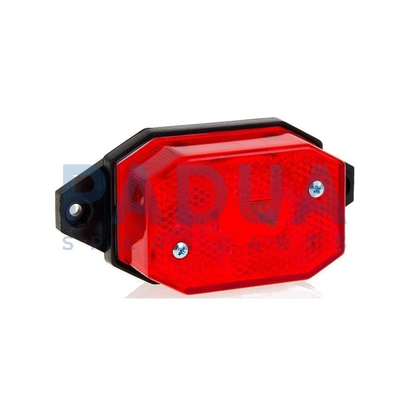 FANALE LATERALE ROSSO 12V C/SUPPORTO