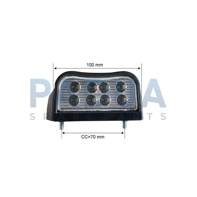 FANALE TARGA LED 12/24V mm. 55x95x50