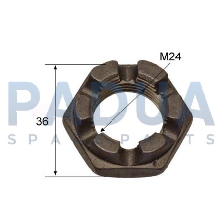 BPW DADO CORONATO M24 x 2